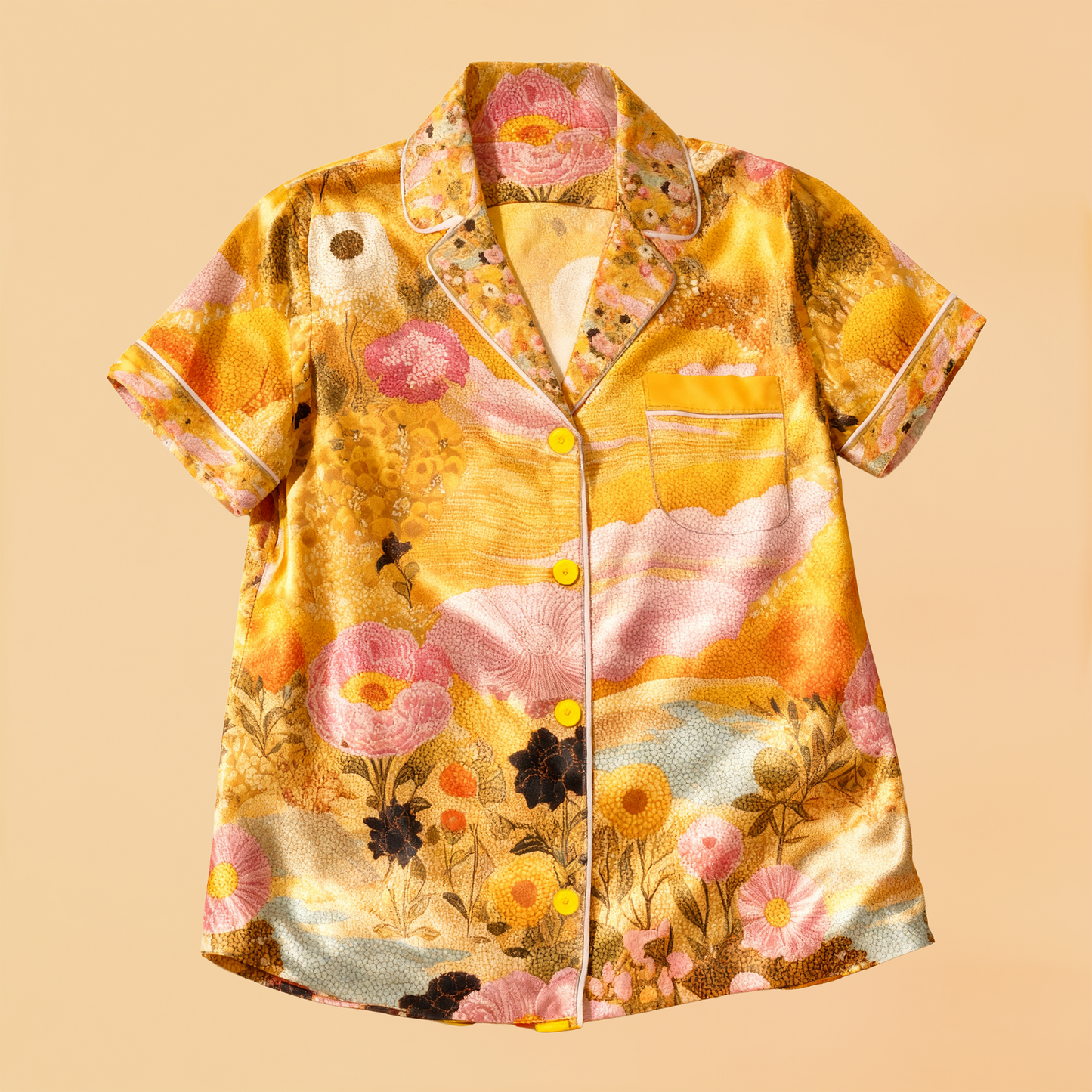 Mystic Silk Pajama Top in Wonderland