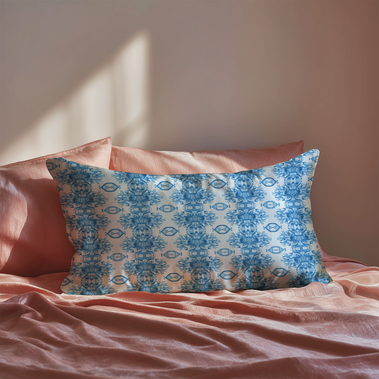 Merman Toile Silk Pillowcase in Classic
