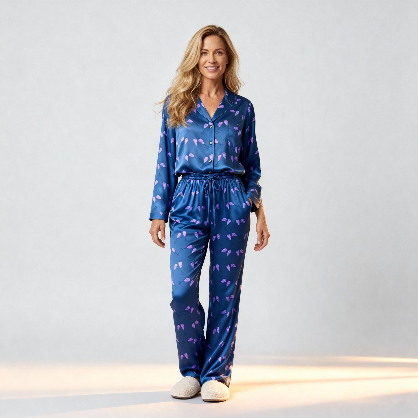 Nightcap Silk Pajama Pants in Malbec