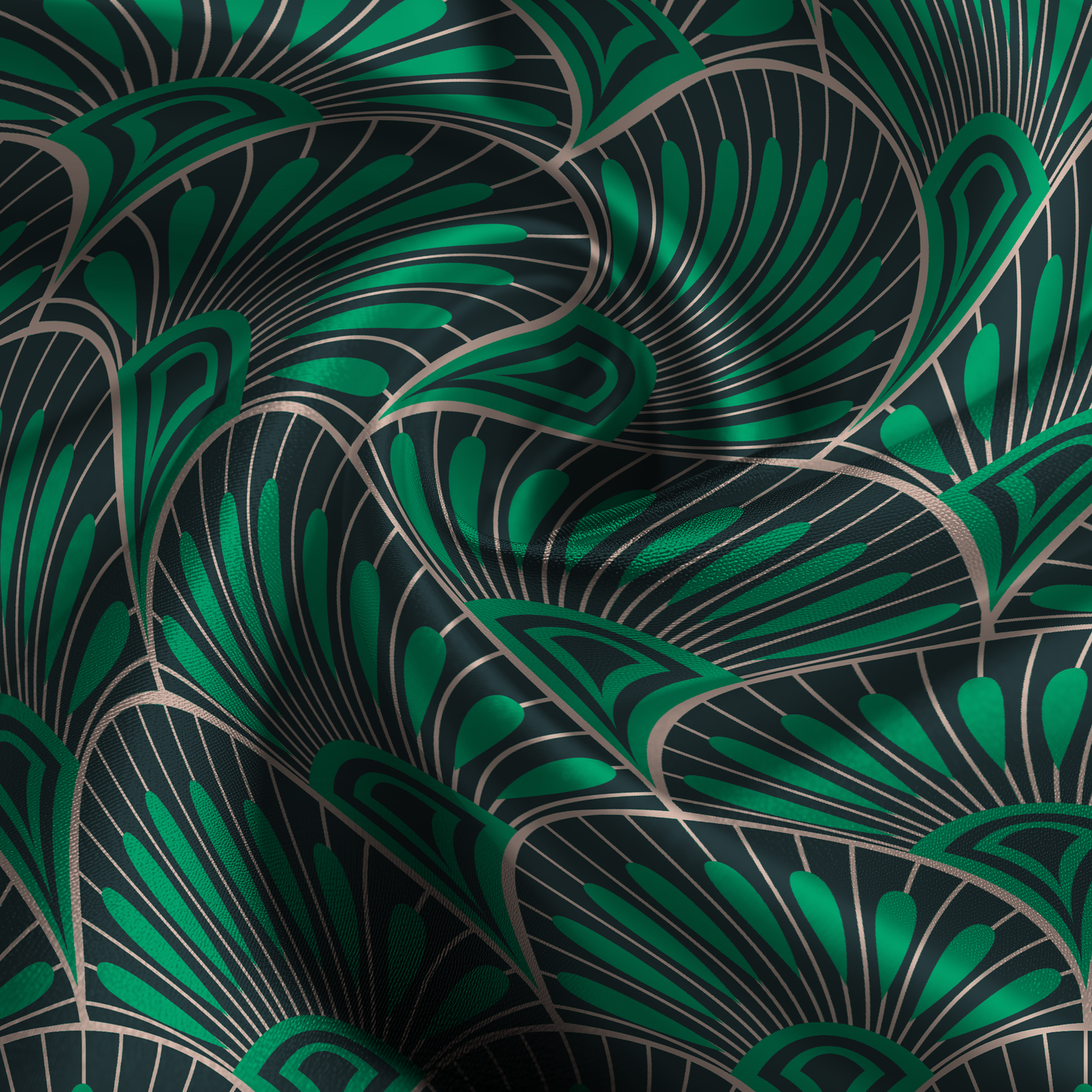 Art Deco Silk Pillowcase in Witching Hour