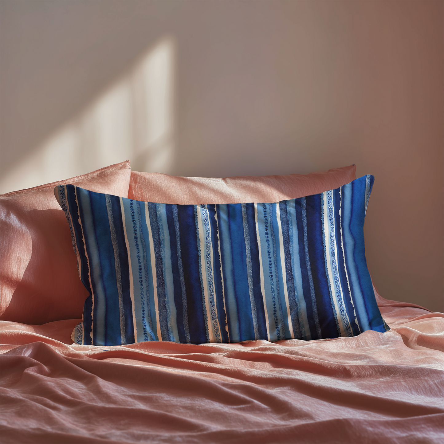 Ink Stripe Silk Pillowcase in July