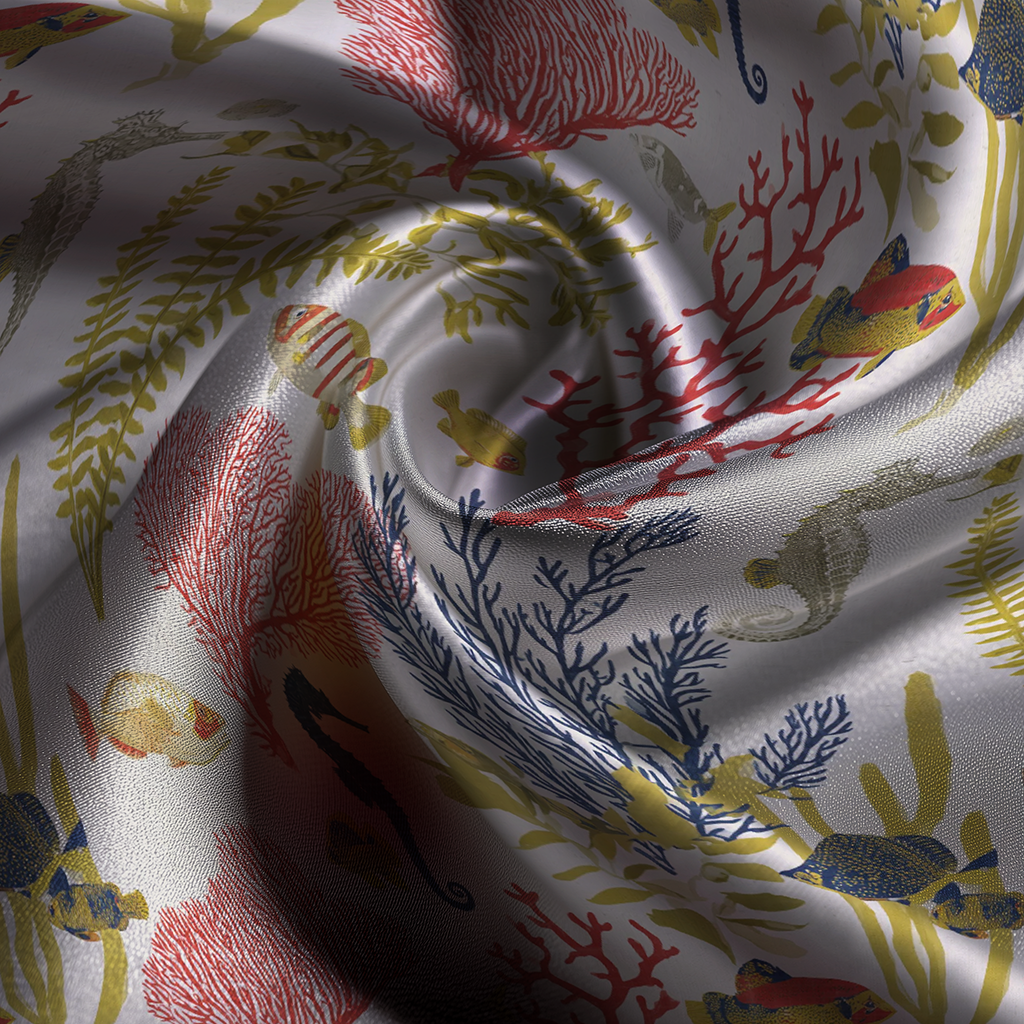 Underwater Silk Pillowcase in Kombu