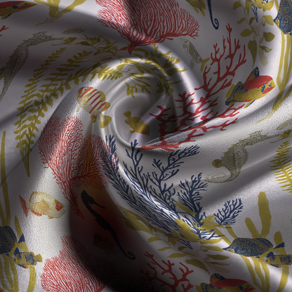 Underwater Silk Pillowcase in Kombu