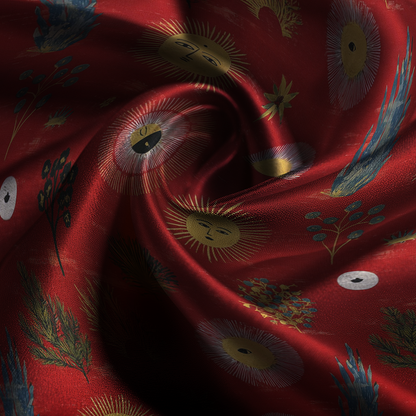 Sunburst Silk Pillowcase in Folk
