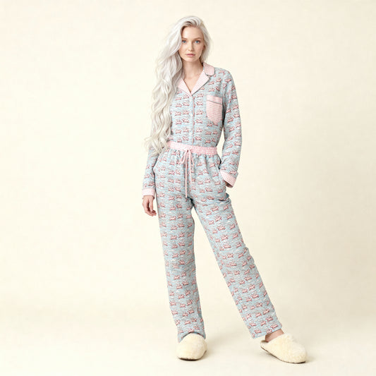 Pigs Fly Flannel Pajama Pants in Lullaby