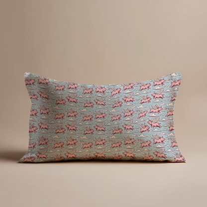 Pigs Fly Silk Pillowcase in Lullaby