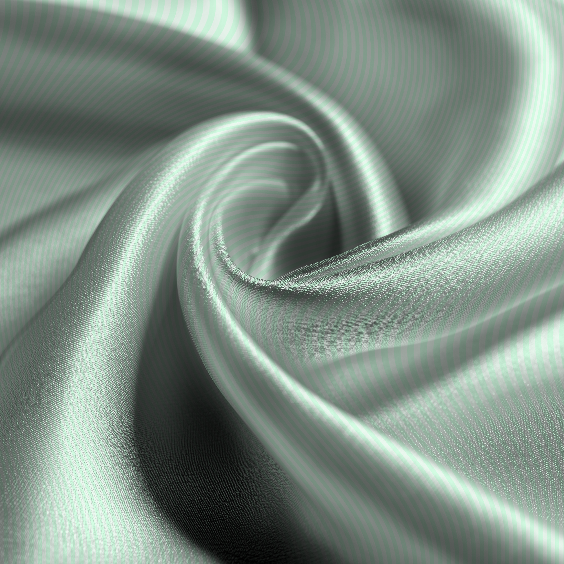 Hotel Stripe Silk Pillowcase in Mint