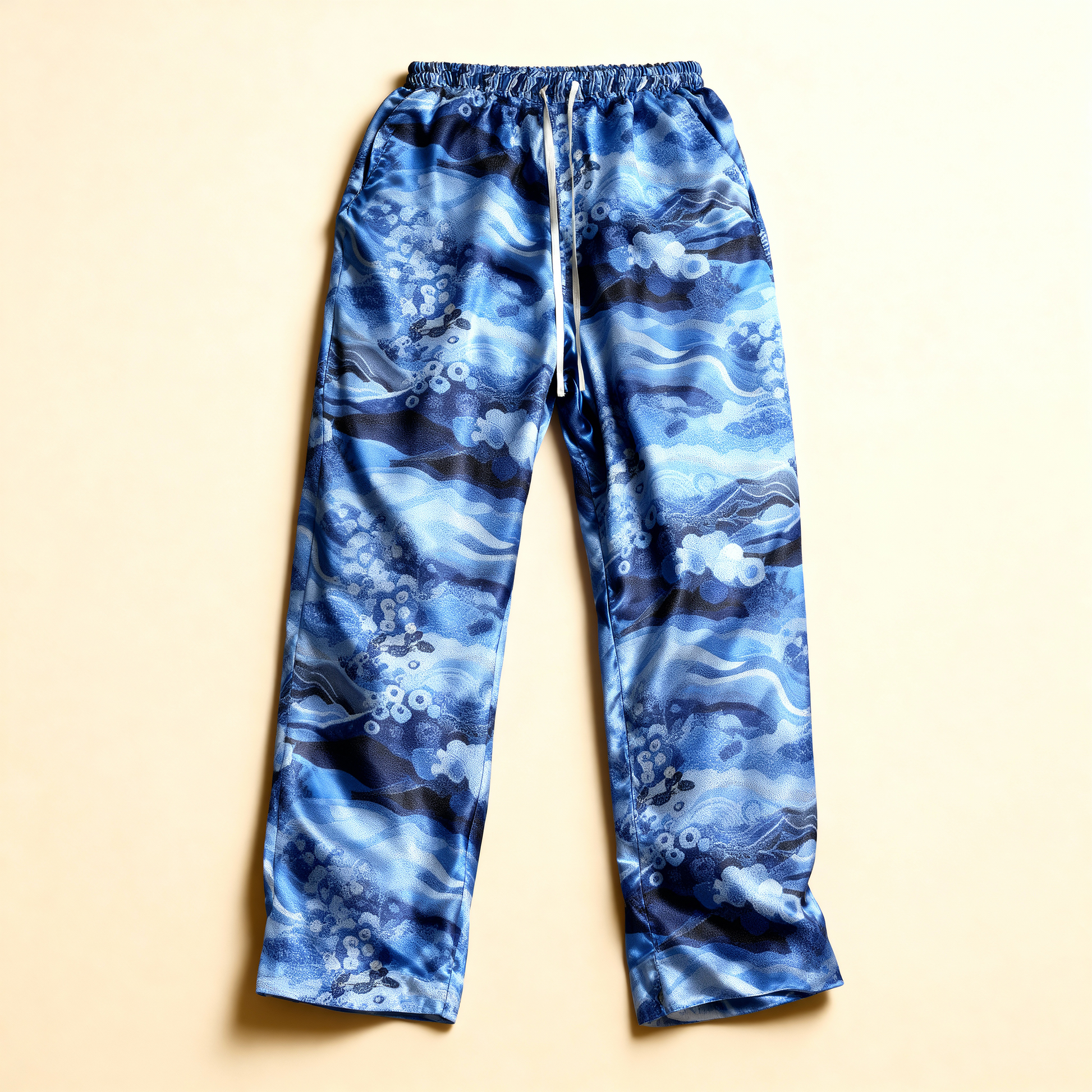 Dawn Silk Pajama Pants in Blue Whisper
