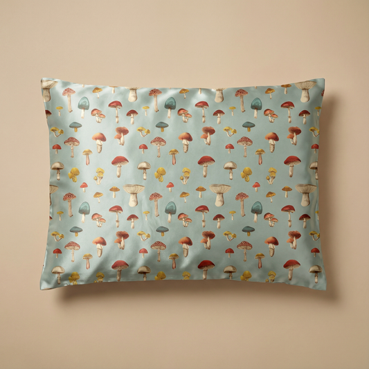 Mushroom Silk Pillowcase in Liberty Cap