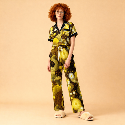 Dandelion Silk Pajama Top in Bliss