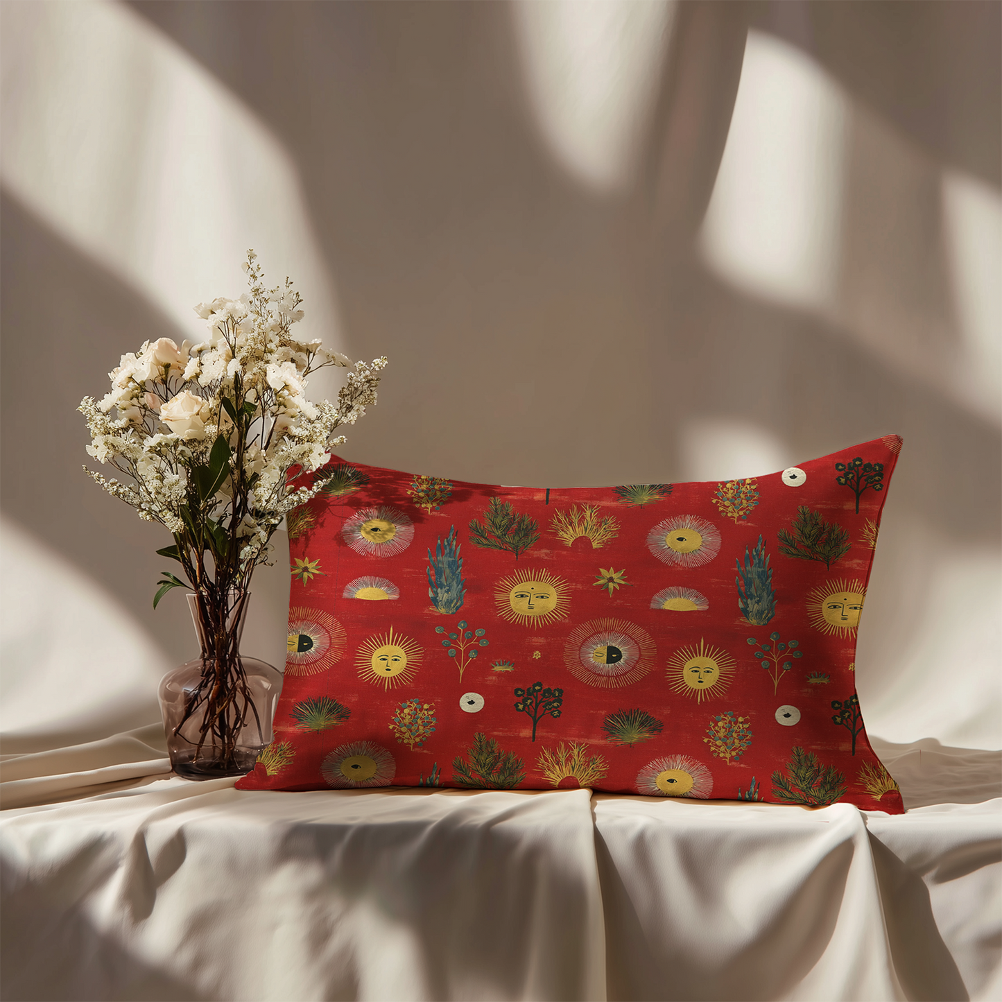 Sunburst Silk Pillowcase in Folk