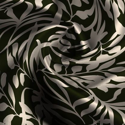 Figi Floral Silk Pillowcase in Forest