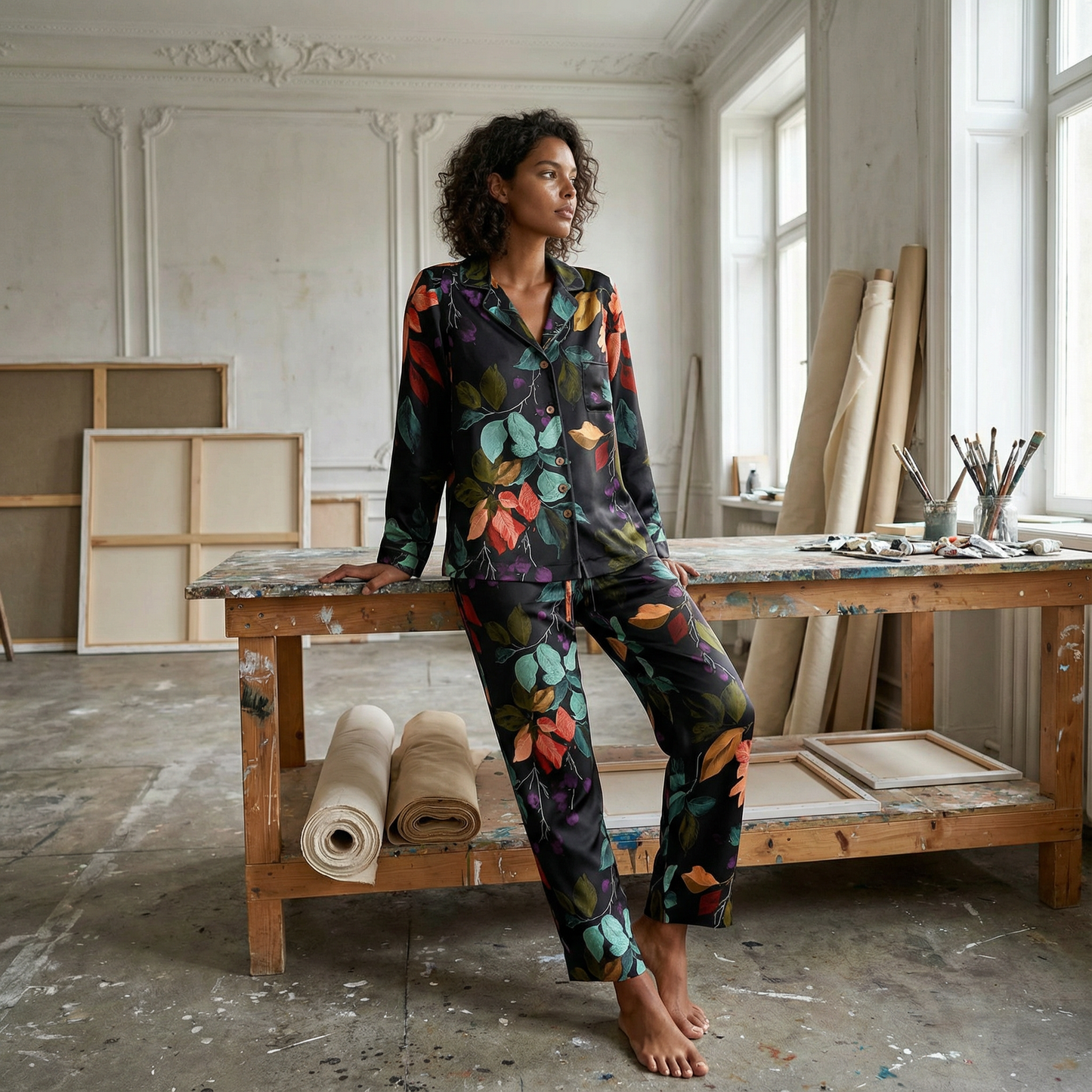 Pajama Pant | Black Harvest Florals