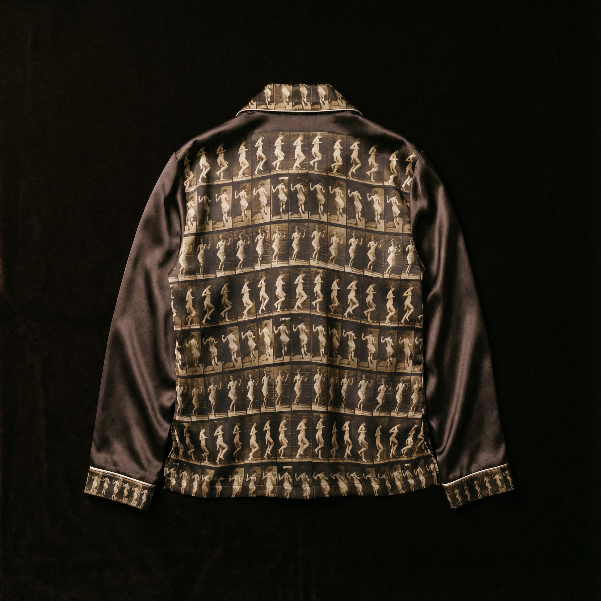 The Chronophotograph Silk Pajama Shirt in Darkroom