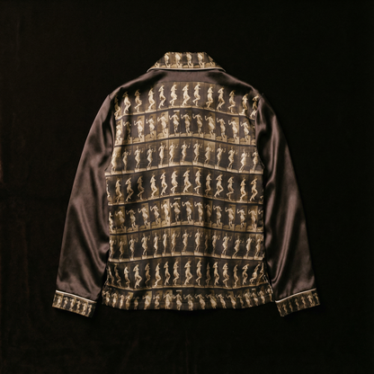 The Chronophotograph Silk Pajama Shirt in Darkroom