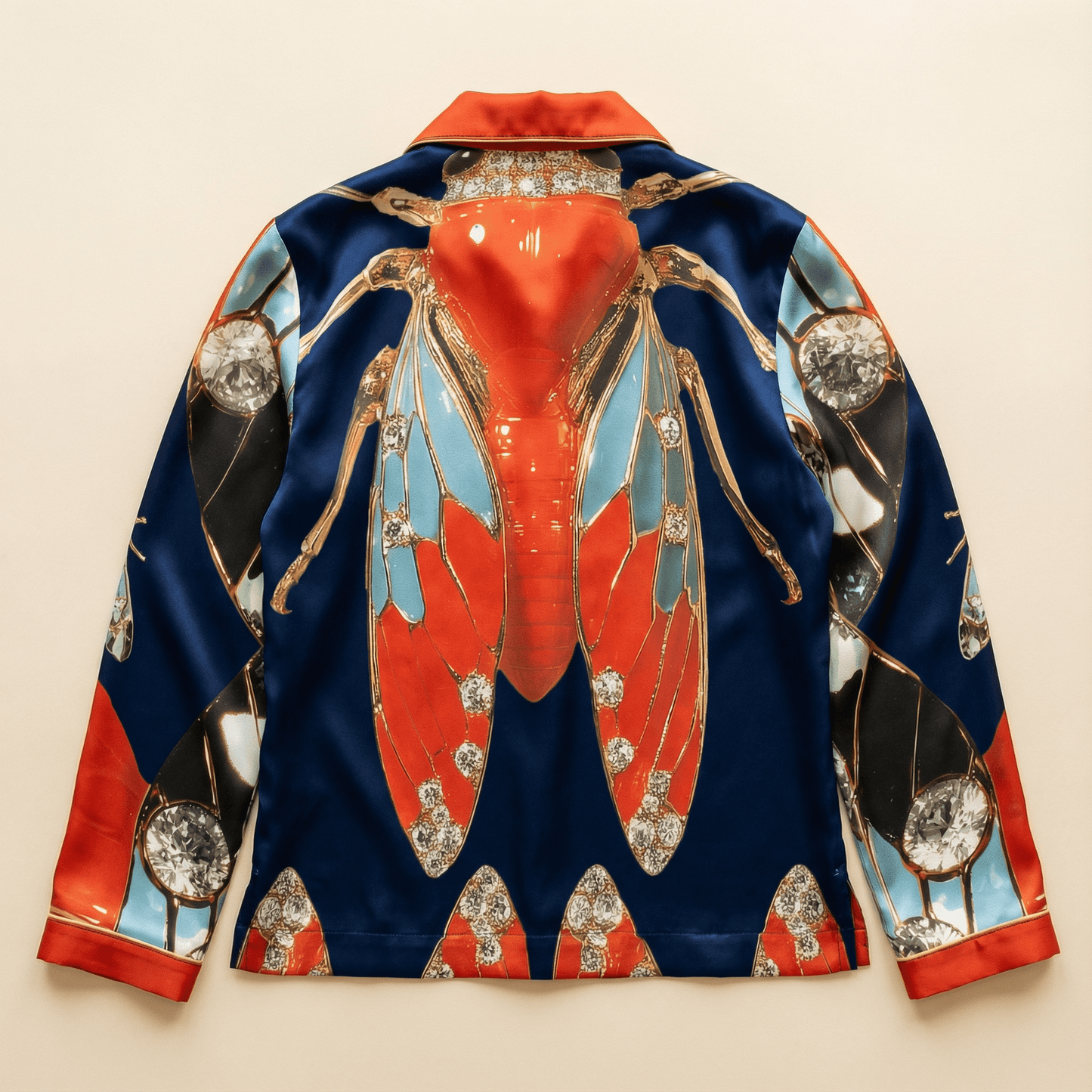 The Metamorphosis Silk Pajama Shirt in Royality
