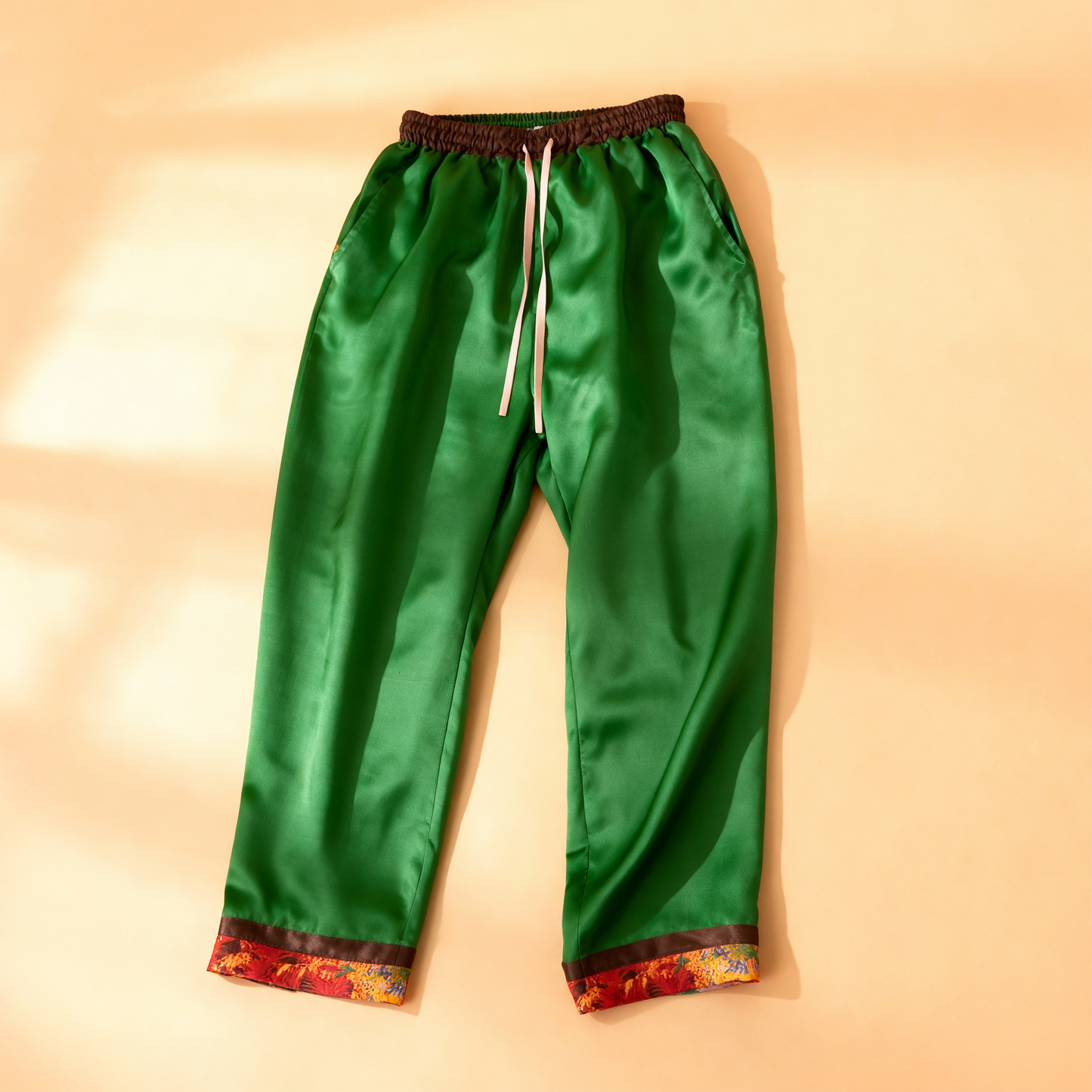Wild Garden Silk Pajama Pants in Magic Tiger