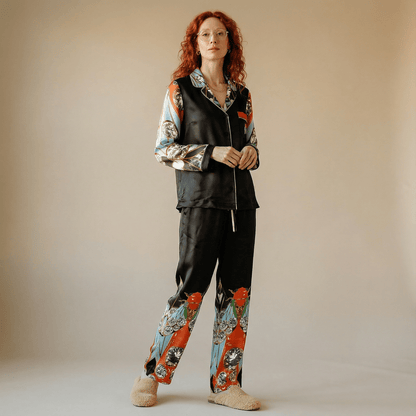 Insectarium Silk Pajama Shirt in Museum Hours