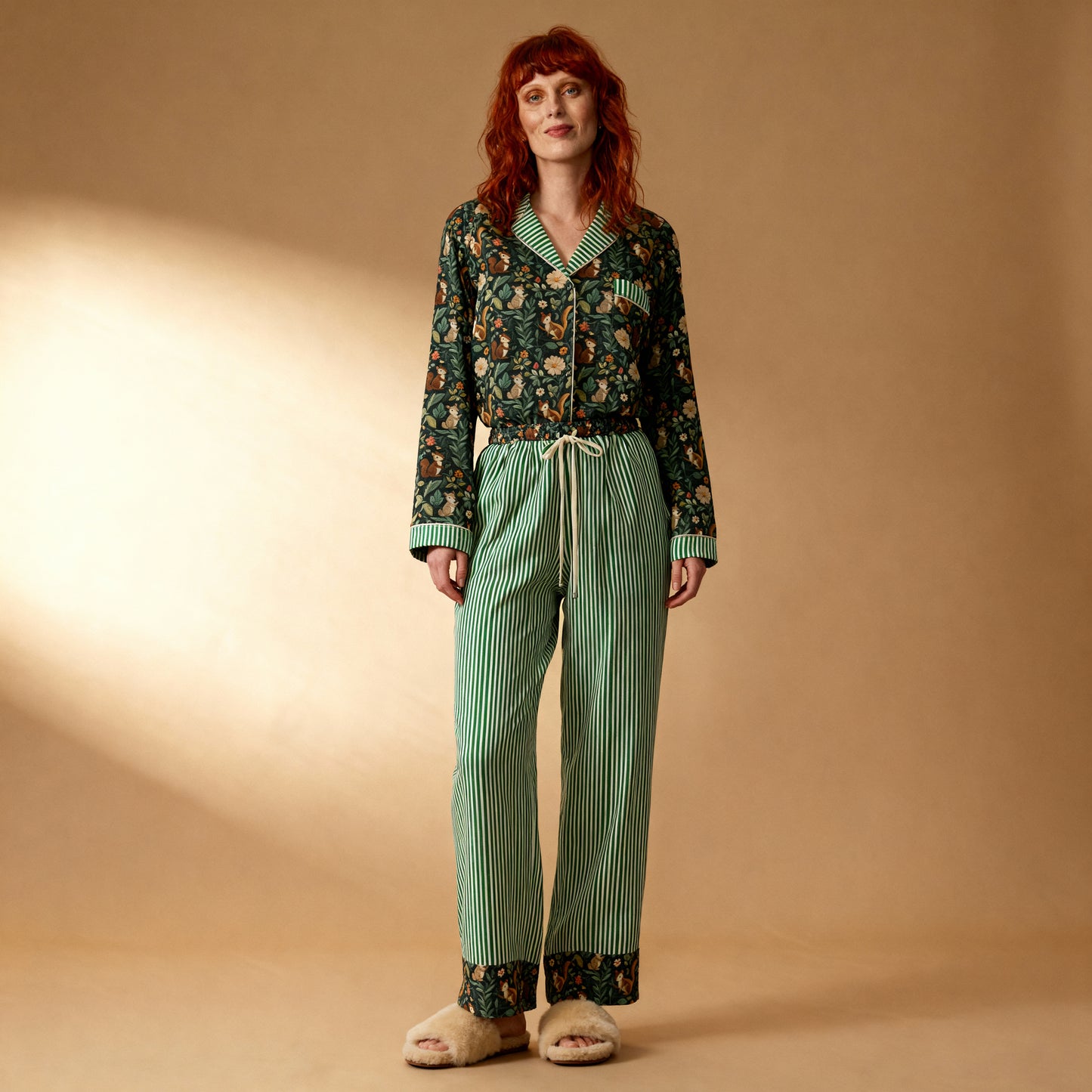 Squirrel & Twirl Pajama Top in Enchanted