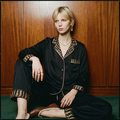 The Chronophotograph Silk Pajama Shirt in Darkroom