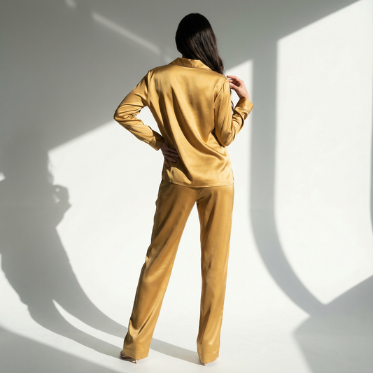 Warm Autumn Silk Pajama Pant in Goldenrod | Seasonal Color Analysis