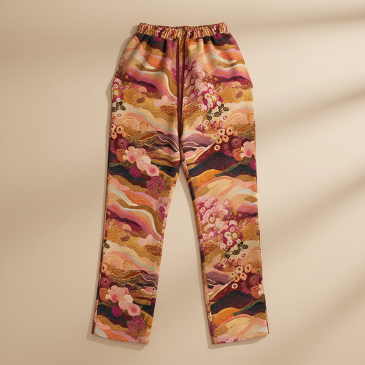 Dawn Silk Pajama Pants in Golden Dusk