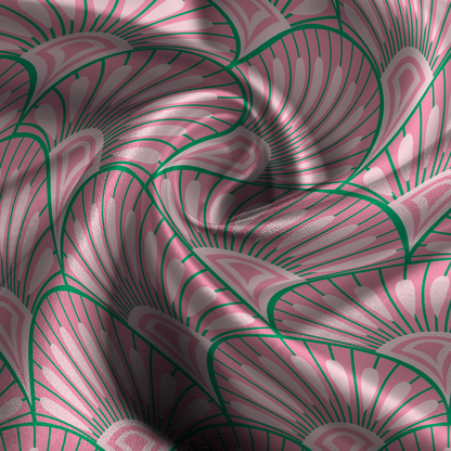 Art Deco Silk Pillowcase in Bubble Pink