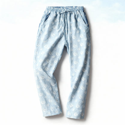 Over the Moon Flannel Pajama Pants in Moonstone