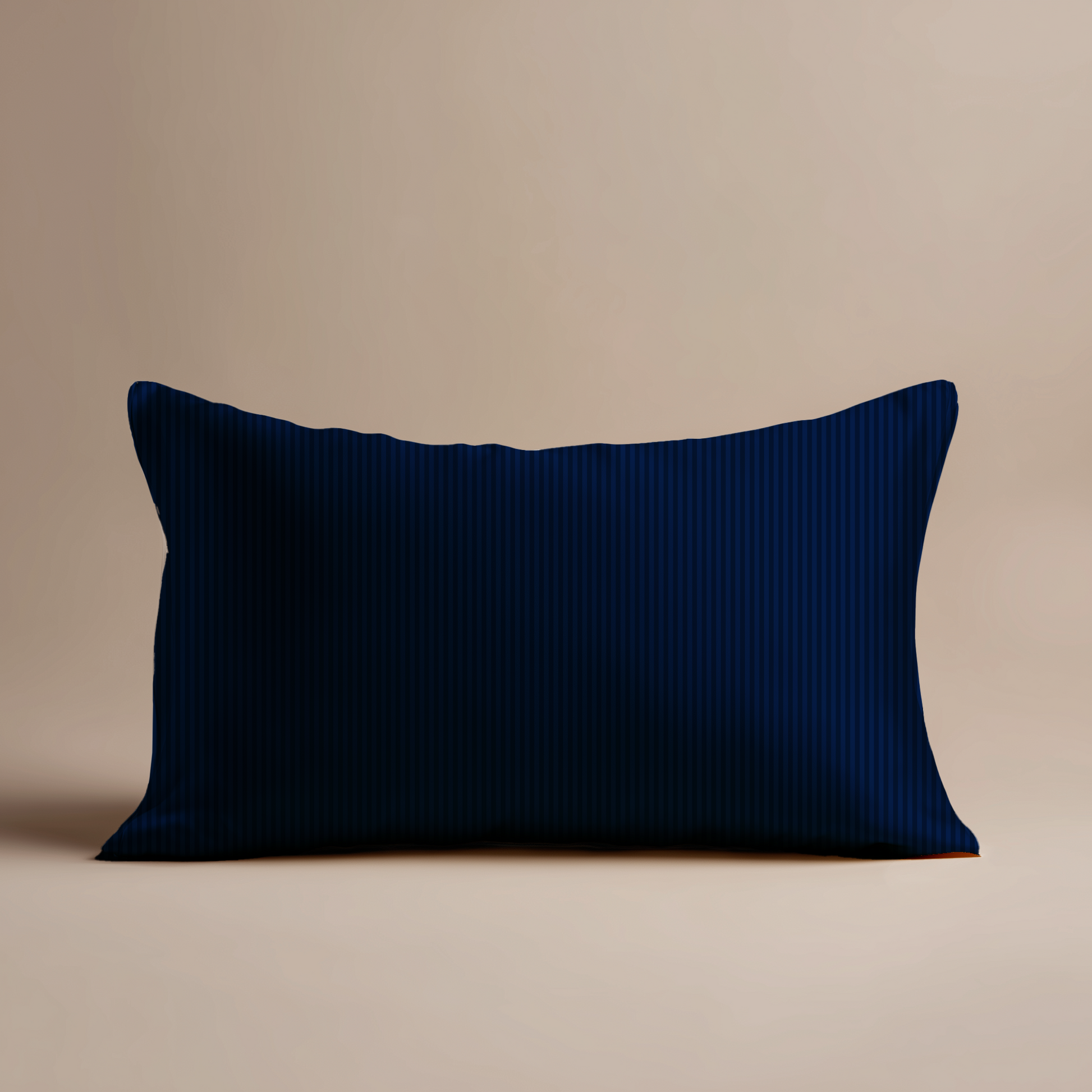 Hotel Stripe Silk Pillowcase in Navy