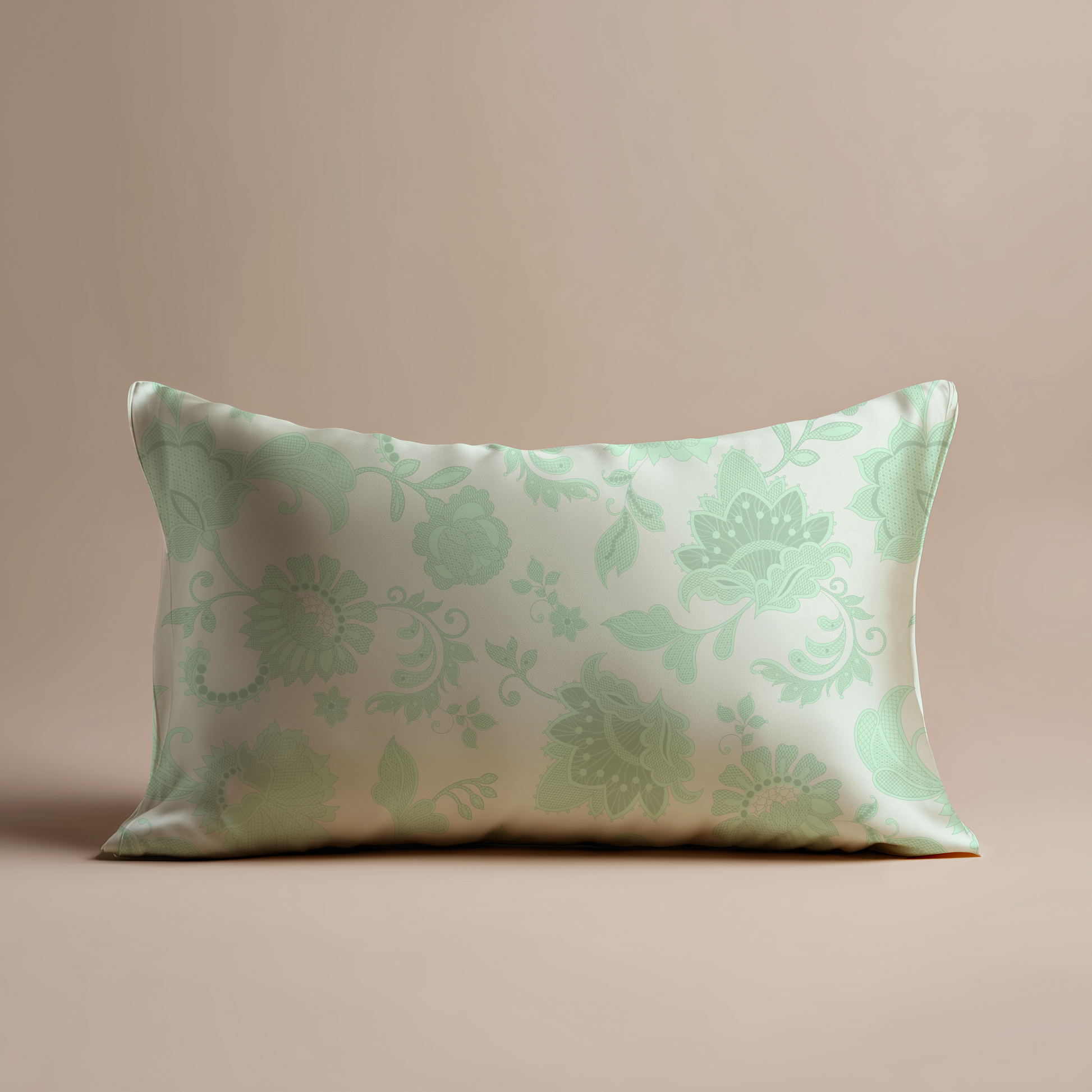 Legacy Lace Silk Pillowcase in Mint