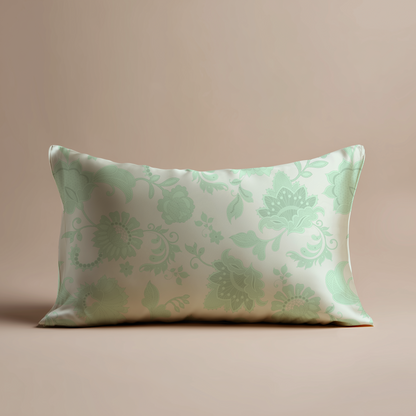 Legacy Lace Silk Pillowcase in Mint