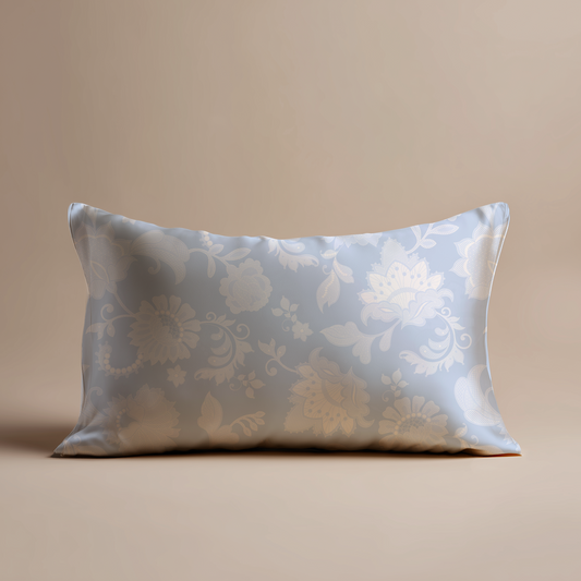 Legacy Lace Silk Pillowcase in Sky