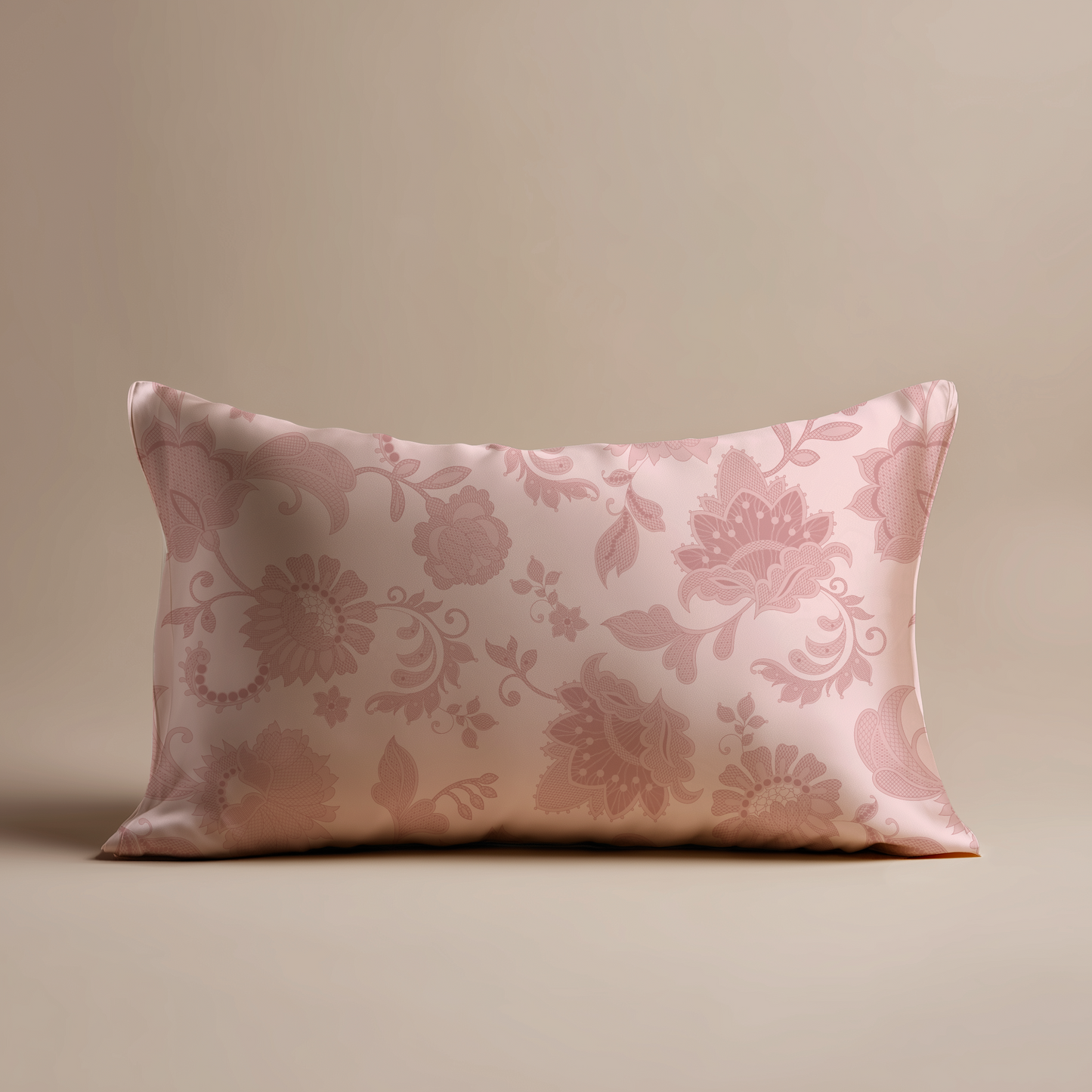 Legacy Lace Silk Pillowcase in Dusty Rose