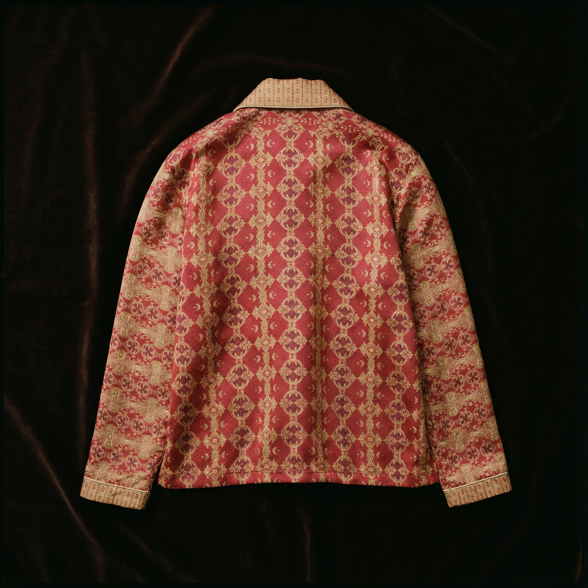 Palazzo Rosso Silk Pajama Shirt in Revival