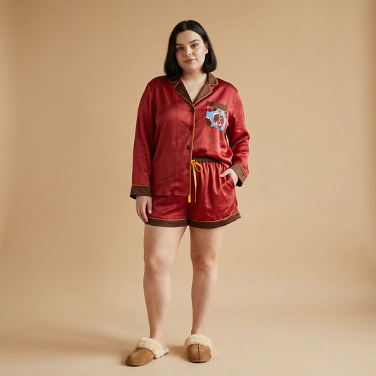 Pomegranate Pajama Shorts in Pure