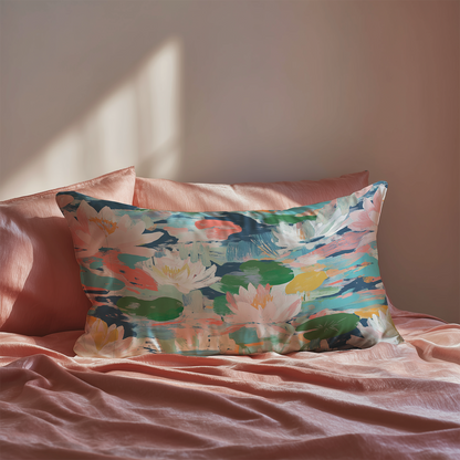 Waterlily Silk Pillowcase in Monet