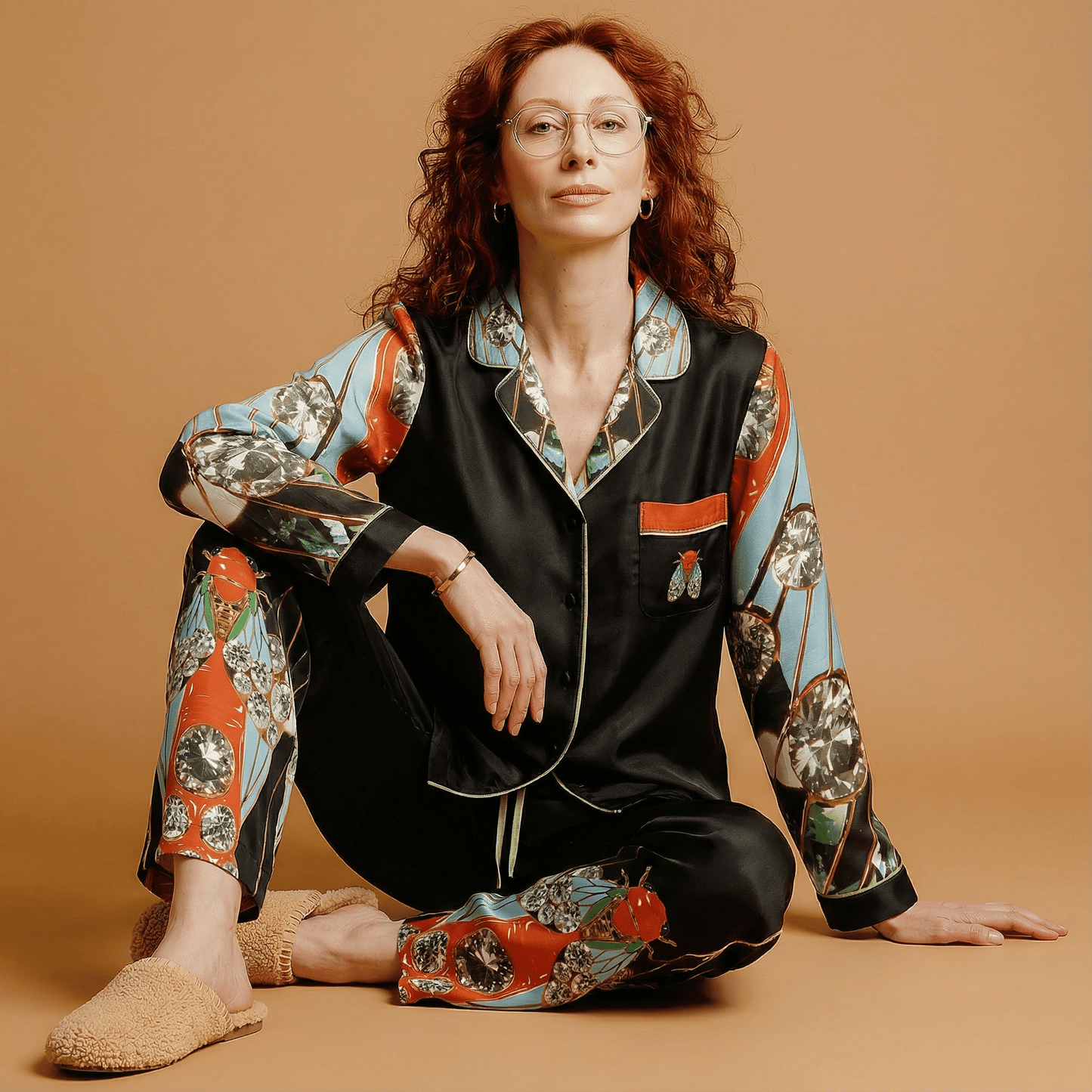 Insectarium Silk Pajama Shirt in Museum Hours