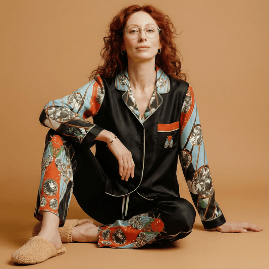 Insectarium Silk Pajama Shirt in Museum Hours