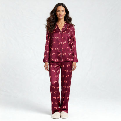 Nightcap Silk Pajama Pants in Rose
