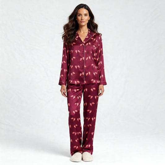 Nightcap Silk Pajama Pants in Rose