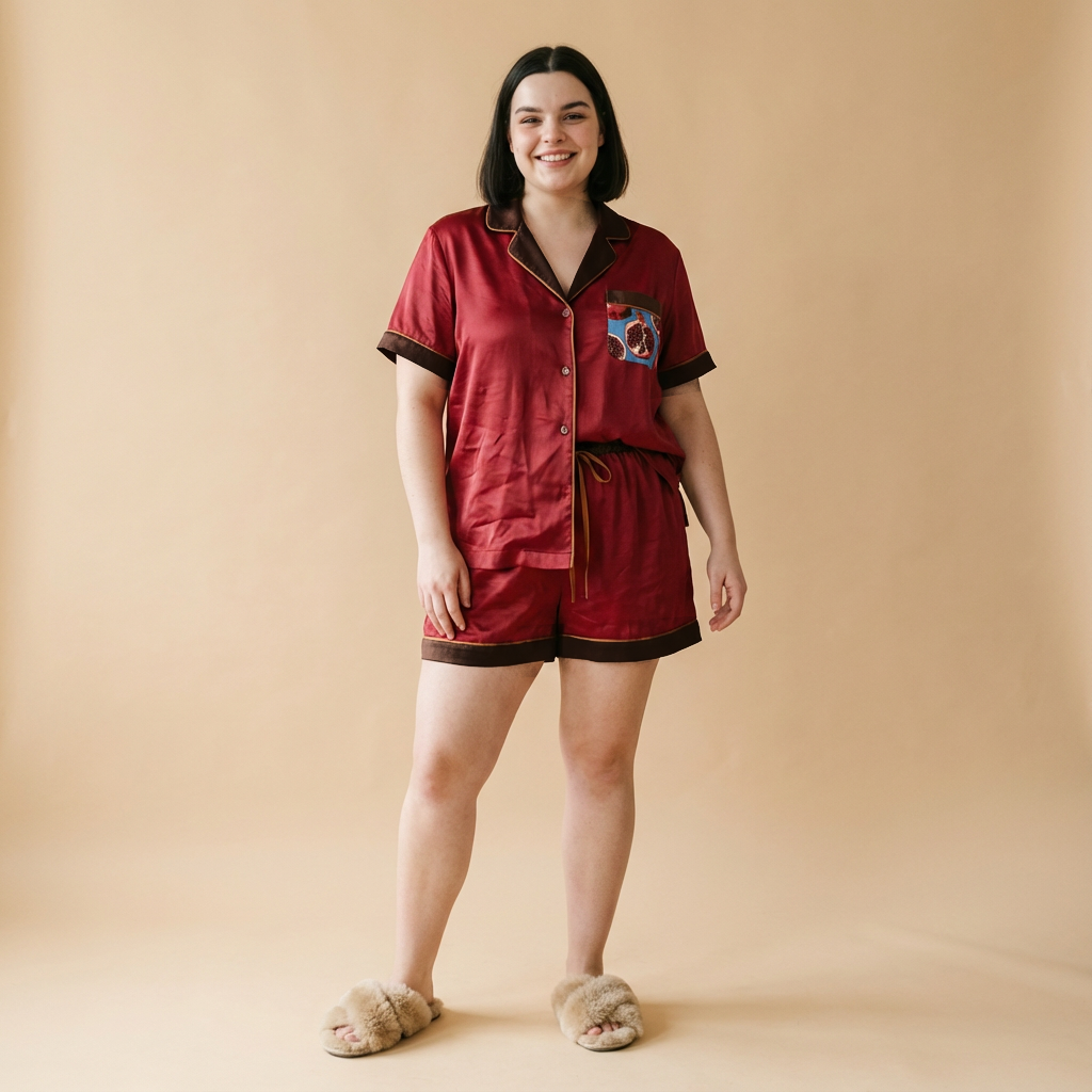Pomegranate Pajama Shorts in Pure