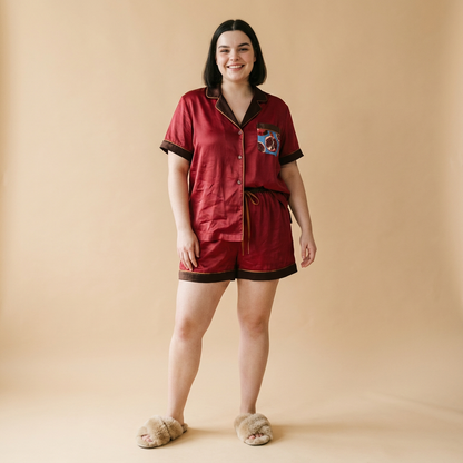 Pomegranate Pajama Shorts in Pure