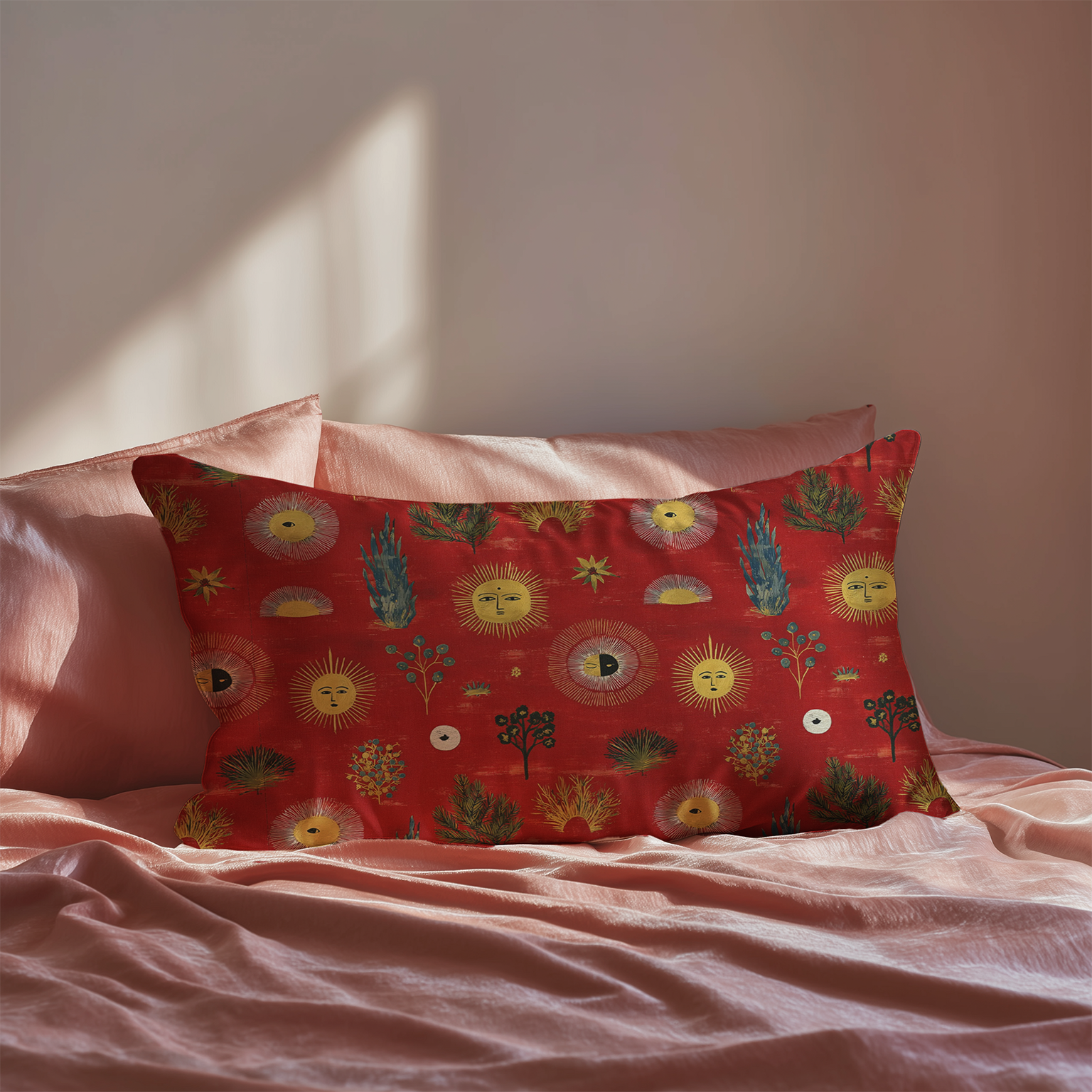 Sunburst Silk Pillowcase in Folk