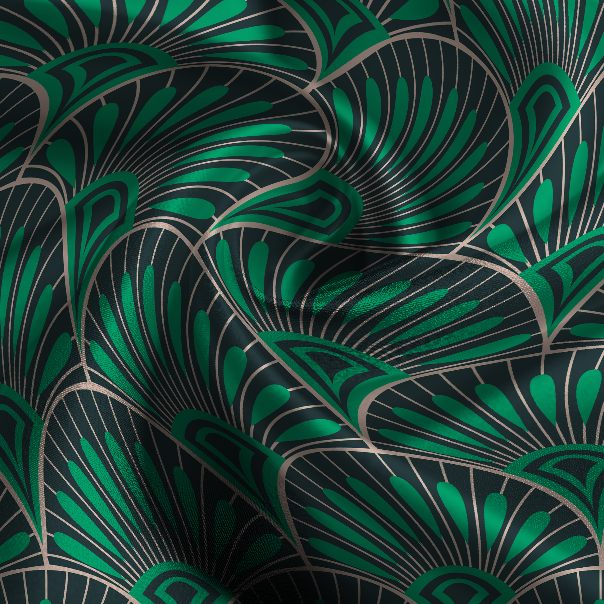 Art Deco Silk Pillowcase in Witching Hour