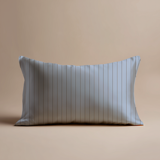 Classic Stripe Silk Pillowcase in Orca