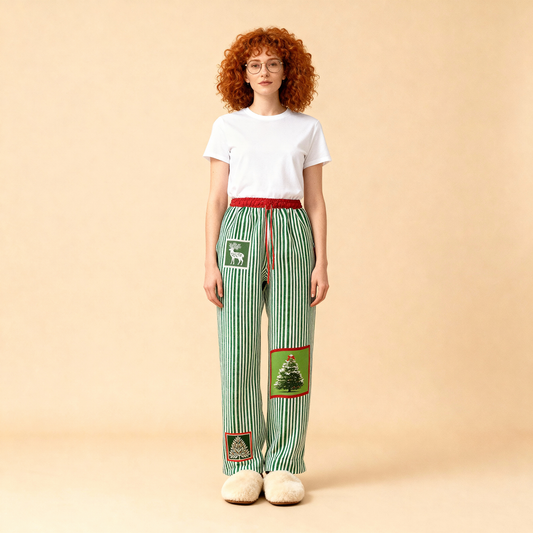 Christmas Holiday Card Pajama Pants