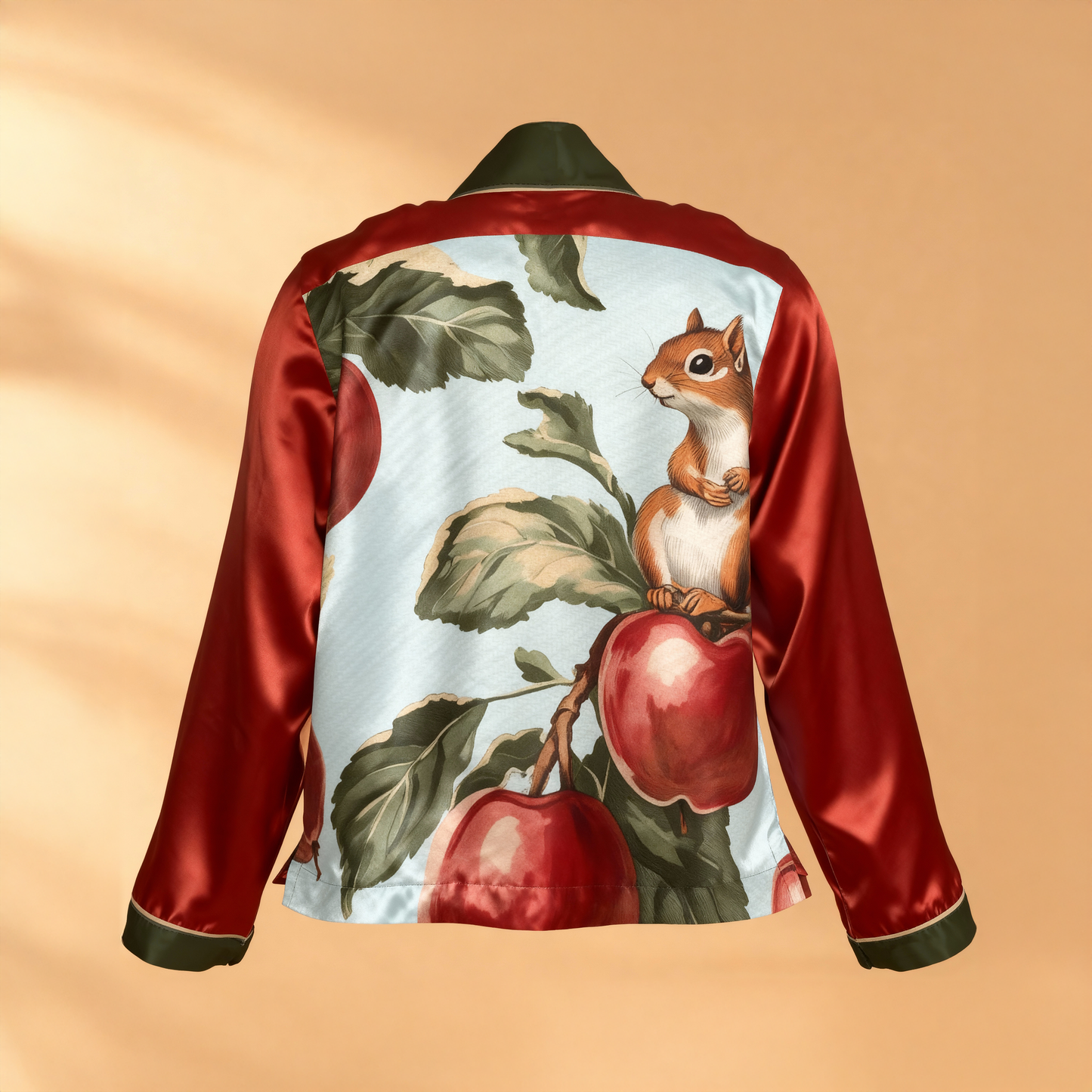 Orchard Mischief Silk Pajama Shirt in Classic