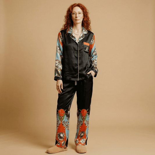 Insectarium Silk Pajama Pants in Museum Hours