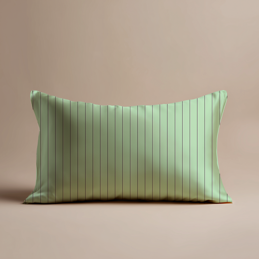 Classic Stripe Silk Pillowcase in Mint
