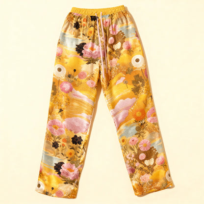 Dandelion Silk Pajama Pants in Bliss